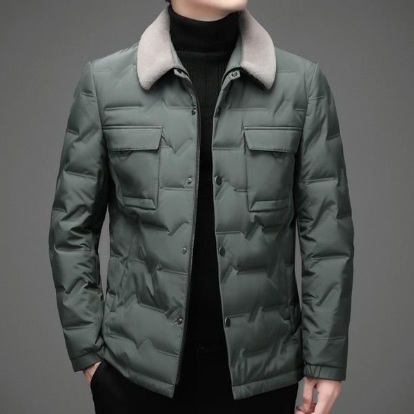 men's down & parkas autumn and winter flower short jacket trend handsome middle-aged young white duck, Black
men's down & parkas autumn and winter flower short jacket trend handsome middle-aged young white duck, Black