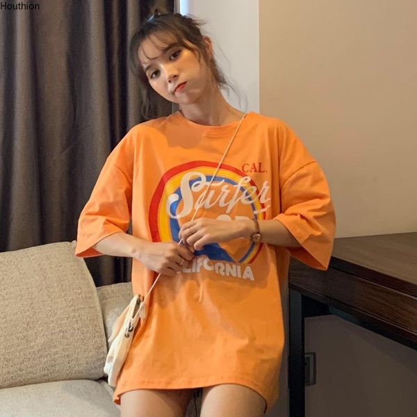 women's t-shirt houthion loose letters rainbow print fashion temperament leisure summer round neck short sleeve, White
women's t-shirt houthion loose letters rainbow print fashion temperament leisure summer round neck short sleeve, White