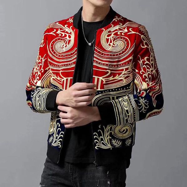 men's jackets 2021 spring fashion stage suit men party embroidery blazer slim fit jacket singer coat performer drama costume, Black;brown
men's jackets 2021 spring fashion stage suit men party embroidery blazer slim fit jacket singer coat performer drama costume, Black;brown