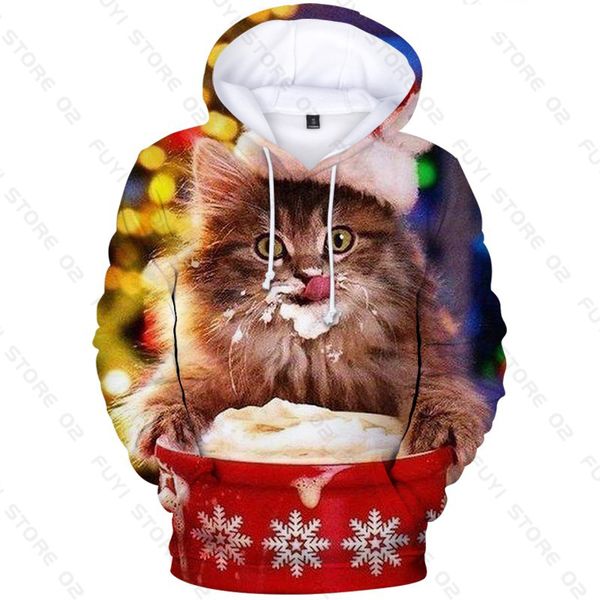 christmas cat eating ice cream pattern men s 3d printing hoodie visual impact party punk gothic round neck sweater hoodie, Black
christmas cat eating ice cream pattern men s 3d printing hoodie visual impact party punk gothic round neck sweater hoodie, Black