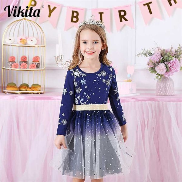 vikita kids dresses for girls long sleeve snowflake sequins dress year costume princess dress kids christmas clothes wear 211224, Red;yellow
vikita kids dresses for girls long sleeve snowflake sequins dress year costume princess dress kids christmas clothes wear 211224, Red;yellow