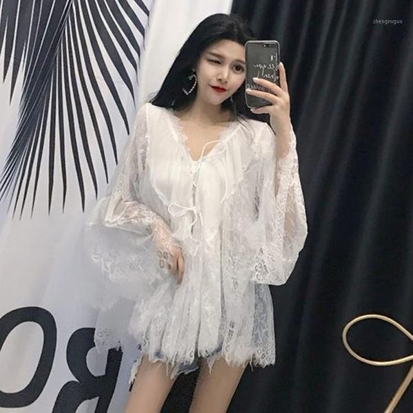 sweet spring and autumn style full lace solid v-neck ladies women's clothing fashion brand blouses vetement femme & shirts, White
sweet spring and autumn style full lace solid v-neck ladies women's clothing fashion brand blouses vetement femme & shirts, White