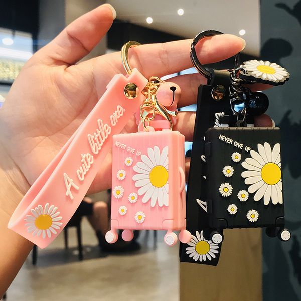 2021 fashion keychain creative little daisy suitcase key chain ring men and women lovers bag personalized pendant gift, Silver
2021 fashion keychain creative little daisy suitcase key chain ring men and women lovers bag personalized pendant gift, Silver