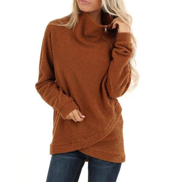 women's hoodies & sweatshirts women winter turtleneck zipper causal plush fluffy pullovers ty66, Black
women's hoodies & sweatshirts women winter turtleneck zipper causal plush fluffy pullovers ty66, Black