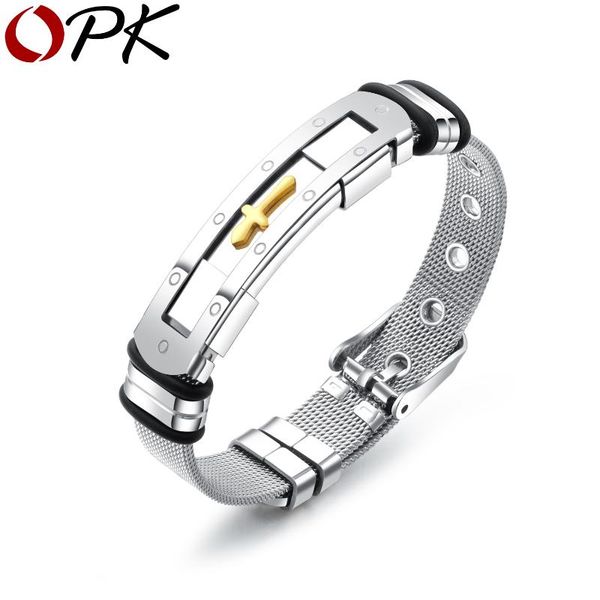 charm bracelets opk summer punk cross bracelet for men length 210mm stainless steel individual male boys party accessories gs914, Golden;silver
charm bracelets opk summer punk cross bracelet for men length 210mm stainless steel individual male boys party accessories gs914, Golden;silver