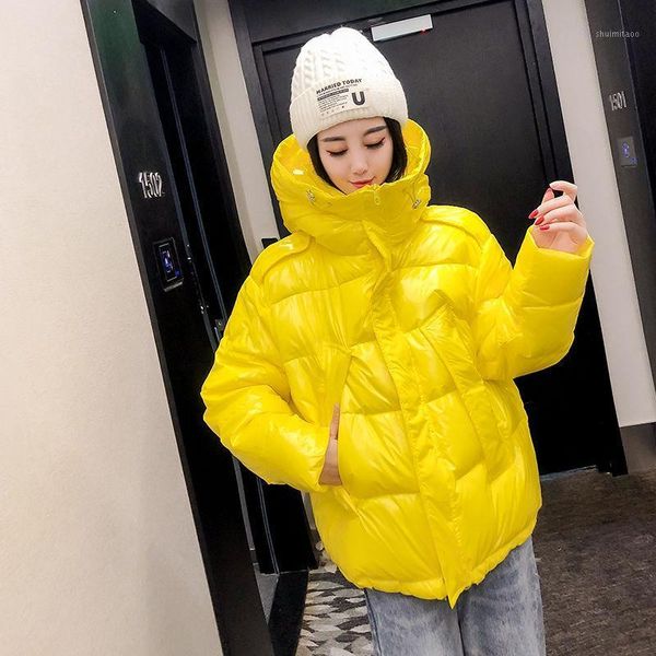 women's down & parkas 2021 fashion winter women solid thick warm short coats female korean elegant hooded loose cotton padded jacket h1, Black
women's down & parkas 2021 fashion winter women solid thick warm short coats female korean elegant hooded loose cotton padded jacket h1, Black