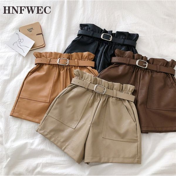 high waist pu leather shorts women cool punk sashes wide leg shorts spring autumn casual loose elastic waist leather shorts l047 210309, White;black
high waist pu leather shorts women cool punk sashes wide leg shorts spring autumn casual loose elastic waist leather shorts l047 210309, White;black