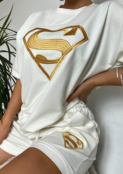 women's shorts 2021 summer fashion sports and leisure elastic sweater suit woman clothing printed two-piece t-shirt, White;black
women's shorts 2021 summer fashion sports and leisure elastic sweater suit woman clothing printed two-piece t-shirt, White;black