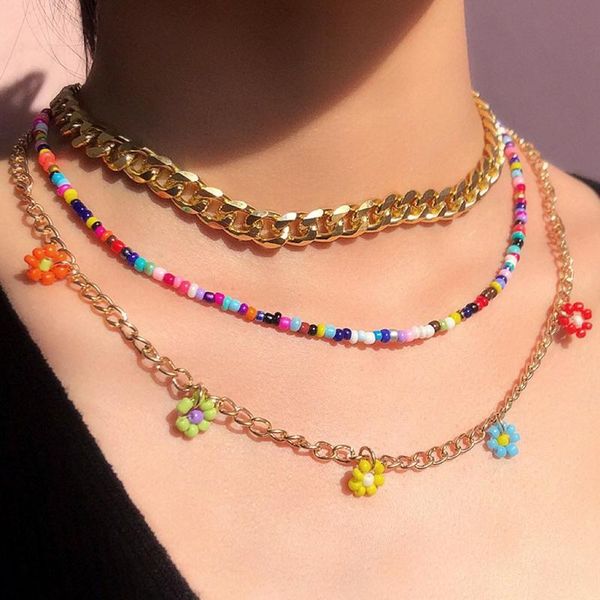 chains gold color cuban link chain metal chunky necklace for women multi-layer flower beaded pendant collar trendy jewelry, Silver
chains gold color cuban link chain metal chunky necklace for women multi-layer flower beaded pendant collar trendy jewelry, Silver