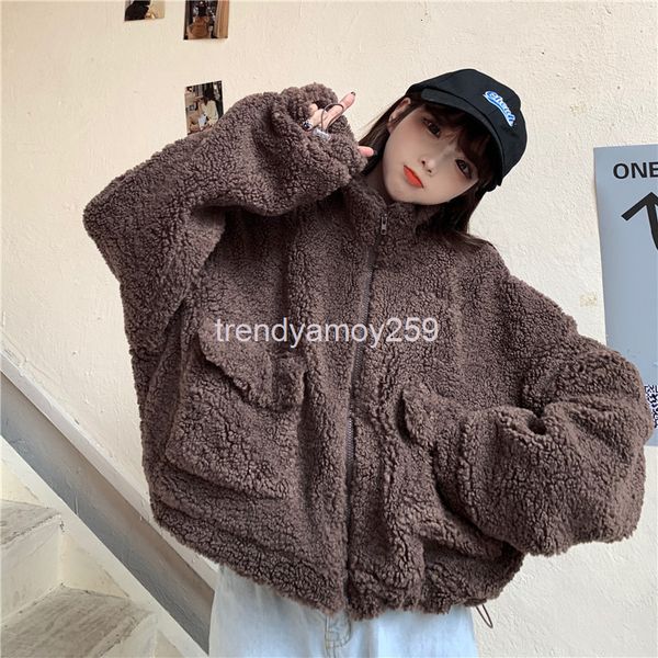 women's hoodies & sweatshirts hiphop short lamb wool sweater women's autumn and winter loose ins lazy wind bf plush thickened stan, Black
women's hoodies & sweatshirts hiphop short lamb wool sweater women's autumn and winter loose ins lazy wind bf plush thickened stan, Black