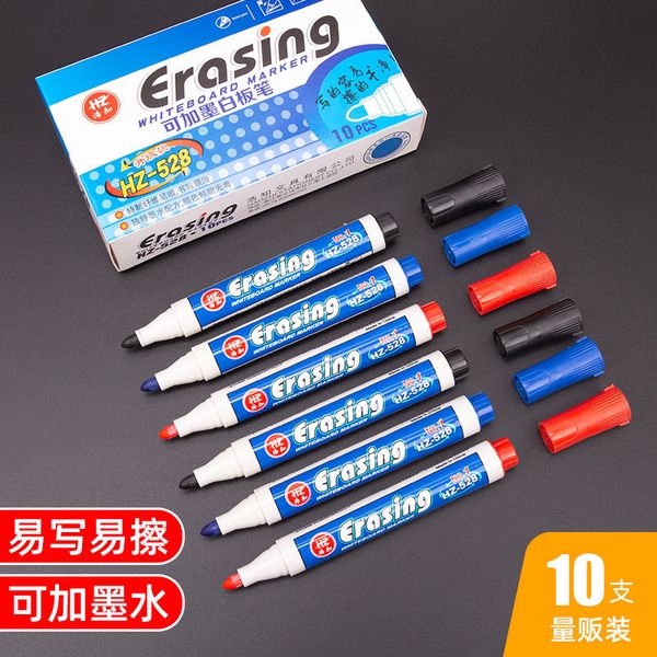 painting pens 528 whiteboard pencil case with water-based erasable marker red blue black office color pen, Black;red
painting pens 528 whiteboard pencil case with water-based erasable marker red blue black office color pen, Black;red