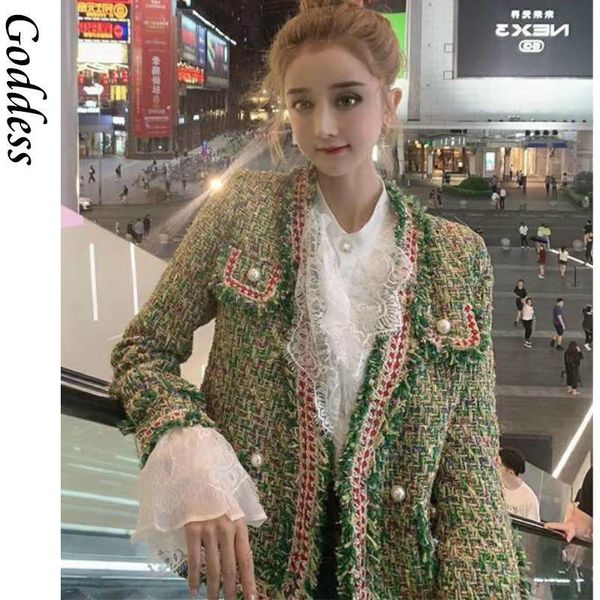 goddess high end french small fragrant tweed jacket women's 2021 new autumn and winter slim ladies short net red top, Black;brown
goddess high end french small fragrant tweed jacket women's 2021 new autumn and winter slim ladies short net red top, Black;brown