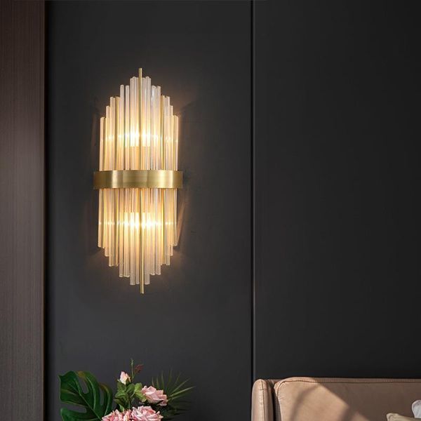 wall lamp postmodern all-copper light luxury crystal living room bedroom bedside simple staircase aisle
wall lamp postmodern all-copper light luxury crystal living room bedroom bedside simple staircase aisle