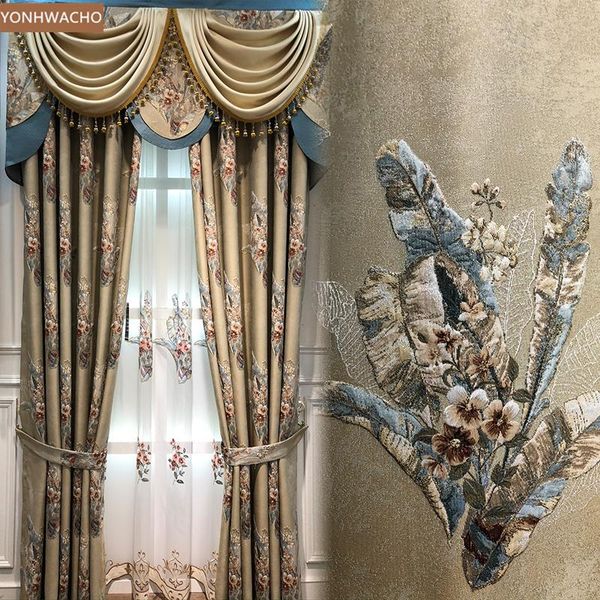custom curtain european retro yellow high precision jacquard bedroom nordic cloth blackout curtain valance tulle panel c517
custom curtain european retro yellow high precision jacquard bedroom nordic cloth blackout curtain valance tulle panel c517