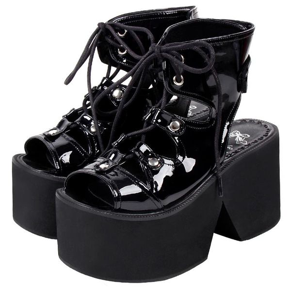 sandals angelic imprint woman lolita cosplay punk shoes lady high heels pumps girl princess summer dress party 10cm lace up 6012, Black
sandals angelic imprint woman lolita cosplay punk shoes lady high heels pumps girl princess summer dress party 10cm lace up 6012, Black