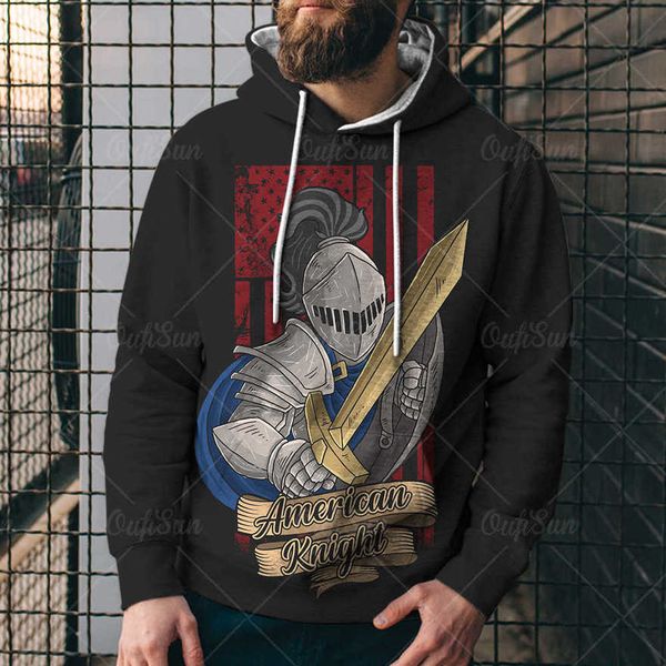 spring and autumn fashion sweater digital printing skeleton crusader 3d printing men's sportswear hoodiezate, Black
spring and autumn fashion sweater digital printing skeleton crusader 3d printing men's sportswear hoodiezate, Black