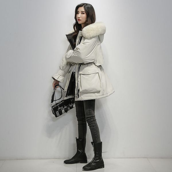 arge natural raccoon fox fur hooded winter down coat women 90% white duck down jacket thick warm parkas female outerwear, Tan;black
arge natural raccoon fox fur hooded winter down coat women 90% white duck down jacket thick warm parkas female outerwear, Tan;black