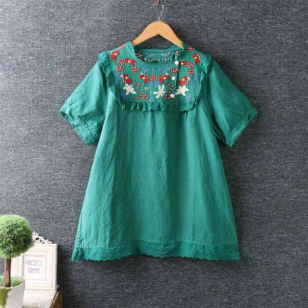 women's blouses & shirts summer short sleeve embroidery flower shirt women casual wear texo, White
women's blouses & shirts summer short sleeve embroidery flower shirt women casual wear texo, White