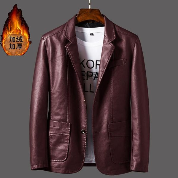 coats jackets autumn winter men solid suit jacket long sleeve lapel men's leather winter coat large size plush m-6xl masculino, Black
coats jackets autumn winter men solid suit jacket long sleeve lapel men's leather winter coat large size plush m-6xl masculino, Black