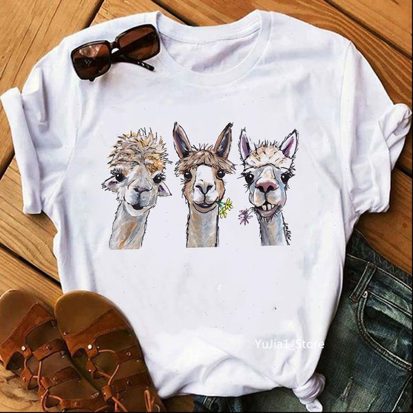 female t shirt harajuku kawaii alpacas animal print funny t shirts women summer white camiseta mujer casual tshirt clothes
female t shirt harajuku kawaii alpacas animal print funny t shirts women summer white camiseta mujer casual tshirt clothes