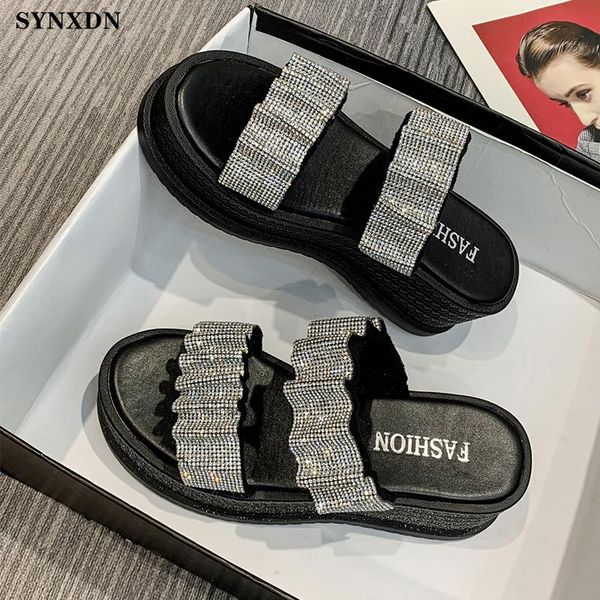 slippers synxdn wedges chanclas rhinestone women high heel beach bling flip flops summer platform sandals zapatos mujer, Black
slippers synxdn wedges chanclas rhinestone women high heel beach bling flip flops summer platform sandals zapatos mujer, Black