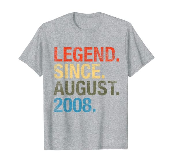 legend since august 2008 boys girls bday gifts 11th birthday t-shirt, White;black
legend since august 2008 boys girls bday gifts 11th birthday t-shirt, White;black