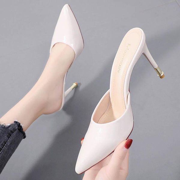 dress shoes pointed toe slingback slip on solid pumps women sandals femme outside mules closed stiletto super high heels woman2021, Black
dress shoes pointed toe slingback slip on solid pumps women sandals femme outside mules closed stiletto super high heels woman2021, Black
