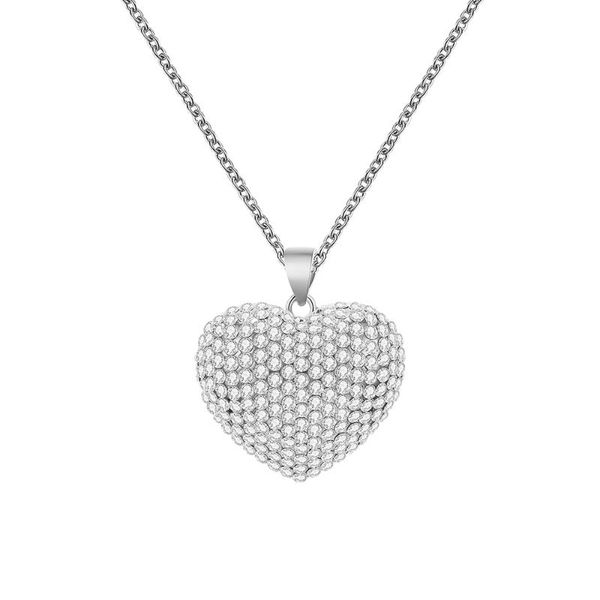 pendant necklaces trendy crystal love heart neckalce for women stainless steel chain shiny rhinestone fashion jewelry lover pretty gift, Silver
pendant necklaces trendy crystal love heart neckalce for women stainless steel chain shiny rhinestone fashion jewelry lover pretty gift, Silver