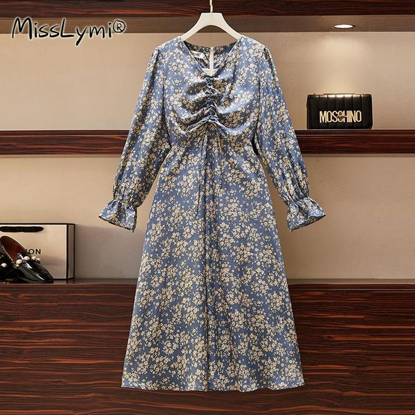 casual dresses l-4xl plus size women floral chiffon dress autumn 2021 drawstring v-neck flare long sleeve high waist loose midi blue, Black;gray
casual dresses l-4xl plus size women floral chiffon dress autumn 2021 drawstring v-neck flare long sleeve high waist loose midi blue, Black;gray