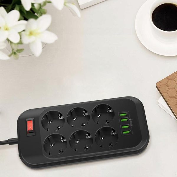 smart power plugs 4 usb phone charger multiple sockets 6 eu outlet strip for home/restaurant charging mobile
smart power plugs 4 usb phone charger multiple sockets 6 eu outlet strip for home/restaurant charging mobile