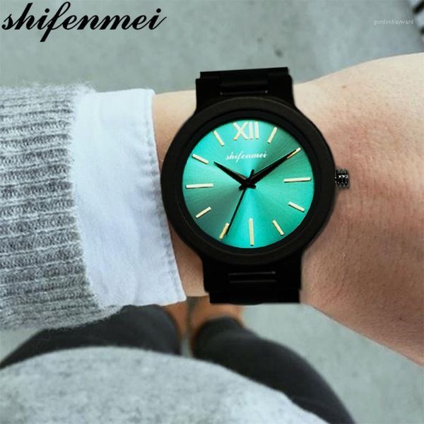 wristwatches shifenmei men wood watch 2021 wooden strap bamboo watches male quartz clock gifts for mens, Slivery;brown
wristwatches shifenmei men wood watch 2021 wooden strap bamboo watches male quartz clock gifts for mens, Slivery;brown