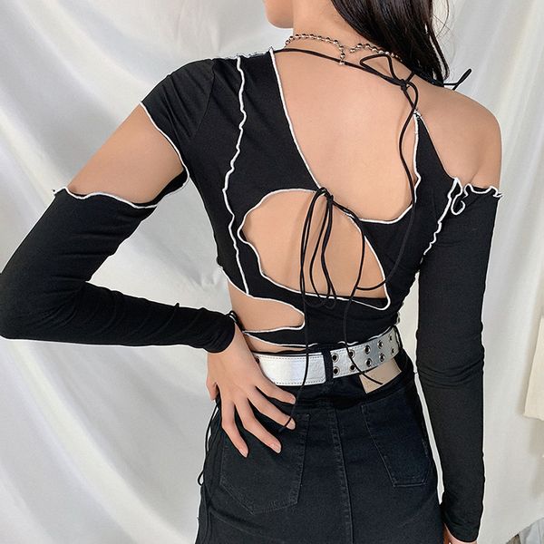 punk streetwear fashion crop women long sleeve bodycon black backless bandage female backless new, White
punk streetwear fashion crop women long sleeve bodycon black backless bandage female backless new, White