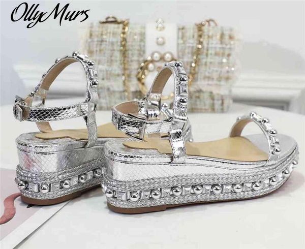 sandals ollymurs women platform shoes brand wedges high heels open toe studded rivets height increasing sandale, Black
sandals ollymurs women platform shoes brand wedges high heels open toe studded rivets height increasing sandale, Black
