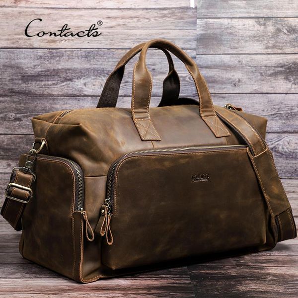 contact's vintage luggage bag crazy horse leather shoulder messenger bags for men travel totes bag for 14" laplarge capacity
contact's vintage luggage bag crazy horse leather shoulder messenger bags for men travel totes bag for 14" laplarge capacity
