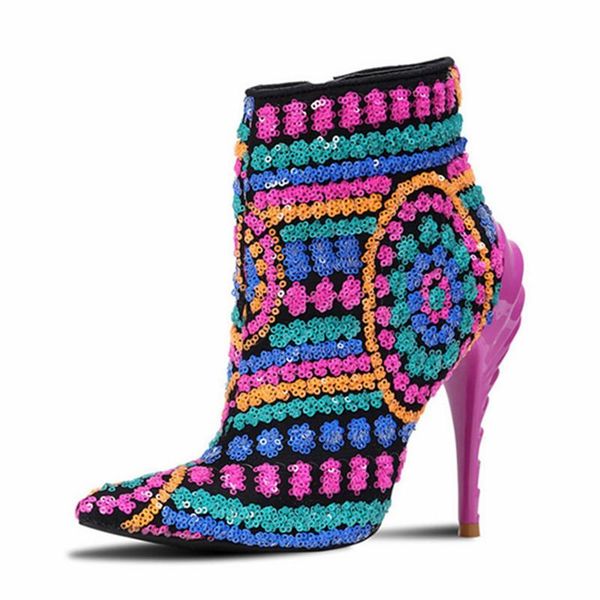 boots 2021 colorful bling paillette ankle for women high heels pointed toe botas mujer pumps valentine shoes, Black
boots 2021 colorful bling paillette ankle for women high heels pointed toe botas mujer pumps valentine shoes, Black
