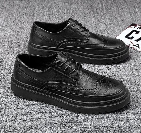 dress shoes men's 2021 autumn breathable brock casual british style korean version versatile fashion, Black
dress shoes men's 2021 autumn breathable brock casual british style korean version versatile fashion, Black