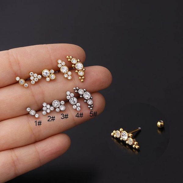 stud 1pc 16g stainless steel cz small cartilage earrings gold silver color geometric tragus lobe ear piercing jewelry, Golden;silver
stud 1pc 16g stainless steel cz small cartilage earrings gold silver color geometric tragus lobe ear piercing jewelry, Golden;silver