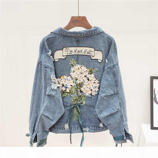 fashion embroidery holes denim jacket women student outerwear harajuku big size loose long sleeve short jeans jacket coat female, Black;brown
fashion embroidery holes denim jacket women student outerwear harajuku big size loose long sleeve short jeans jacket coat female, Black;brown