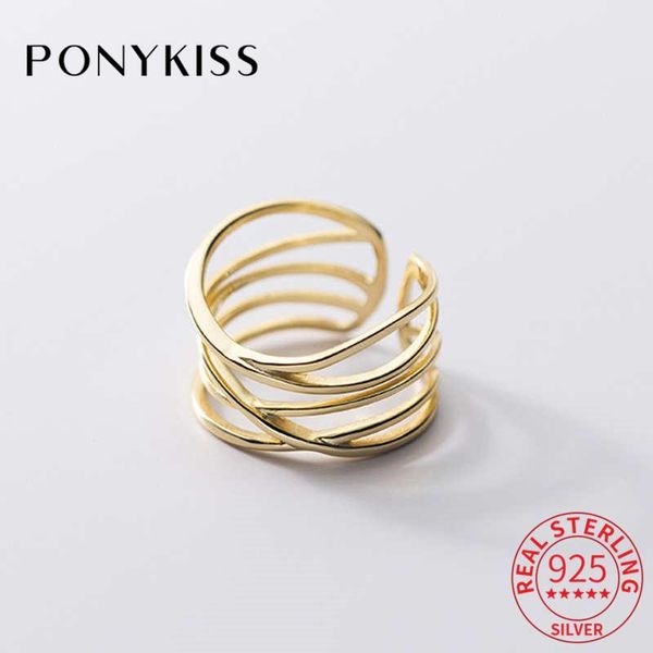 cluster rings ponykiss s925 trendy sterling silver gold multilayer line cross adjustable ring for women fine jewelry minimlist accessory, Golden;silver
cluster rings ponykiss s925 trendy sterling silver gold multilayer line cross adjustable ring for women fine jewelry minimlist accessory, Golden;silver