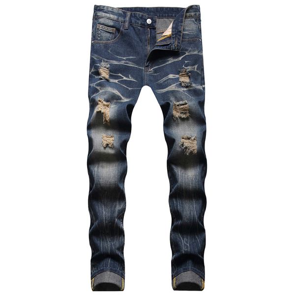 men's slim fit hole vintage blue jeans straight leg patchwork ripped men denim pants regular cotton jean destroyed pant hip hop casual
men's slim fit hole vintage blue jeans straight leg patchwork ripped men denim pants regular cotton jean destroyed pant hip hop casual