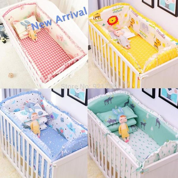 6pc baby mesh crib bumpers cartoon baby bedding sets bed around cot sheet pillowcase cotton thickening bumper pads for crib
6pc baby mesh crib bumpers cartoon baby bedding sets bed around cot sheet pillowcase cotton thickening bumper pads for crib