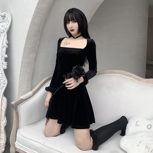 casual dresses mall goth black dress vintage aesthetic high waist mini with long socks women sleeve christmas party, Black;gray
casual dresses mall goth black dress vintage aesthetic high waist mini with long socks women sleeve christmas party, Black;gray