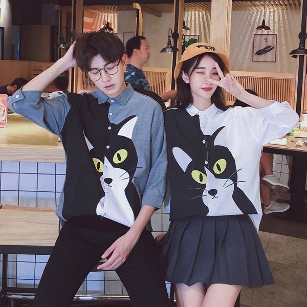 2021 new cool men's spring autumn long sleeve male cotton cat print shirt streetwear casual japanese couple shirts men women n2kh, White;black
2021 new cool men's spring autumn long sleeve male cotton cat print shirt streetwear casual japanese couple shirts men women n2kh, White;black