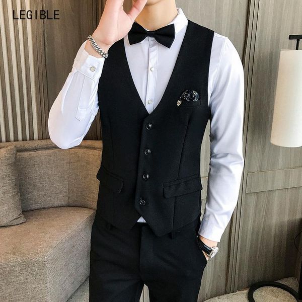 men's vests legible spring autumn man's vest fashion waistcoat men suit v-neck collar casual male clothing, Black;white
men's vests legible spring autumn man's vest fashion waistcoat men suit v-neck collar casual male clothing, Black;white
