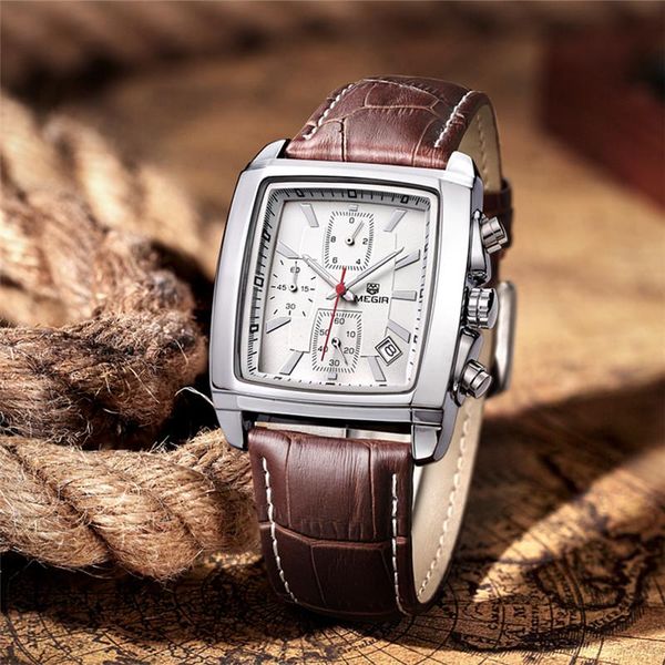 wristwatches megir luxury brand watch men rectangle quartz leather business wrist clock chronograph waterproof relogio masculino, Slivery;brown
wristwatches megir luxury brand watch men rectangle quartz leather business wrist clock chronograph waterproof relogio masculino, Slivery;brown