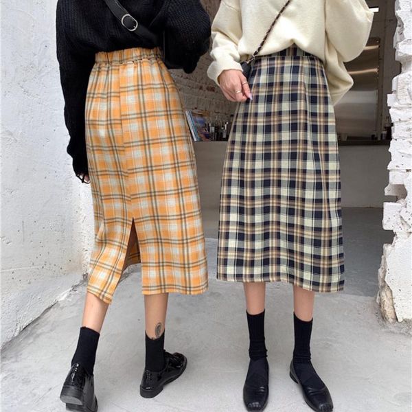 skirts missme plaid skirt split high waisted midi womens straight vintage young long korean fashion summer streetwear, Black
skirts missme plaid skirt split high waisted midi womens straight vintage young long korean fashion summer streetwear, Black