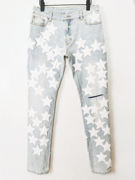 designers mens jeans pants long motorcycle skinny leather five-pointed star destroy the quilt ripped hole mid jean fashion designer hoodie t, Blue
designers mens jeans pants long motorcycle skinny leather five-pointed star destroy the quilt ripped hole mid jean fashion designer hoodie t, Blue