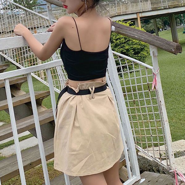 New 2021 Women's Summer Harajuku with Belt Pocket Zipper Decorative Black Tooling Skirts Female Fashion Khaki High Waist Mini Skirt OWH7
New 2021 Women's Summer Harajuku with Belt Pocket Zipper Decorative Black Tooling Skirts Female Fashion Khaki High Waist Mini Skirt OWH7