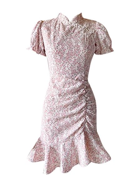 ethnic clothing 2021 oriental style qipao fishtail skirt floral printing dress cheongsam ruffle sleeve graceful slim vintage dresses for fem, Red
ethnic clothing 2021 oriental style qipao fishtail skirt floral printing dress cheongsam ruffle sleeve graceful slim vintage dresses for fem, Red