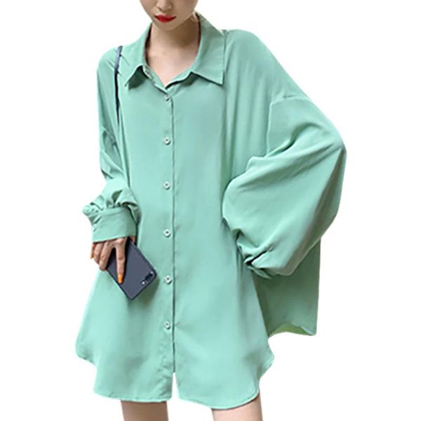 women's blouse blusas vintage solid color sweet lapel shirt ropa mujer loose single-breasted long sleeve womens and blouses, White
women's blouse blusas vintage solid color sweet lapel shirt ropa mujer loose single-breasted long sleeve womens and blouses, White